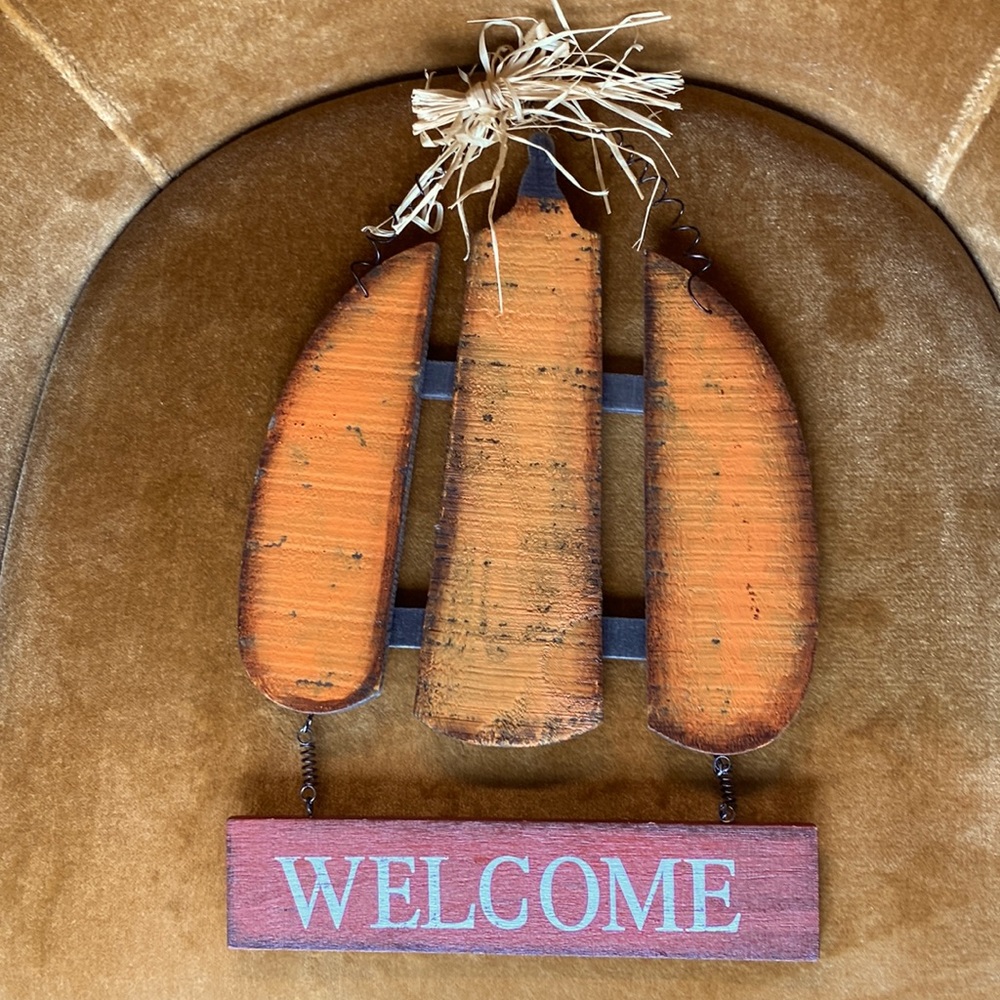 Fall Decor Pumpkin Welcome Sign